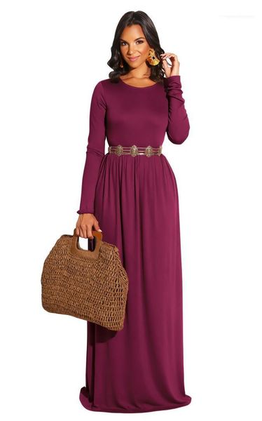 color long sleeve female floor length dresses womens designer maxi dress fashion spring crew neck dress solid, Black;gray
color long sleeve female floor length dresses womens designer maxi dress fashion spring crew neck dress solid, Black;gray