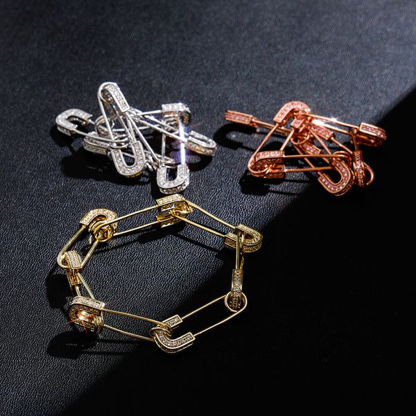 hip hop prong setting cz stone brooch pin link chain bracelets bangles for women men fashion jewelry, Golden;silver
hip hop prong setting cz stone brooch pin link chain bracelets bangles for women men fashion jewelry, Golden;silver