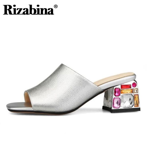 dress shoes rizabina women sandals real leather crystal thick heels slippers summer outdoor beach footwear size 33-43, Black
dress shoes rizabina women sandals real leather crystal thick heels slippers summer outdoor beach footwear size 33-43, Black