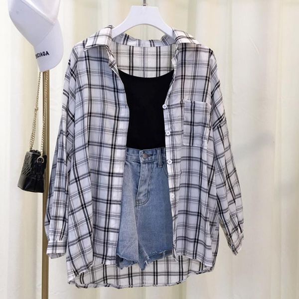 women's blouses & shirts women blouse and 2021 plaid shirt retro flavor long sleeved loose fitting casual girl lady vintage japan, White
women's blouses & shirts women blouse and 2021 plaid shirt retro flavor long sleeved loose fitting casual girl lady vintage japan, White