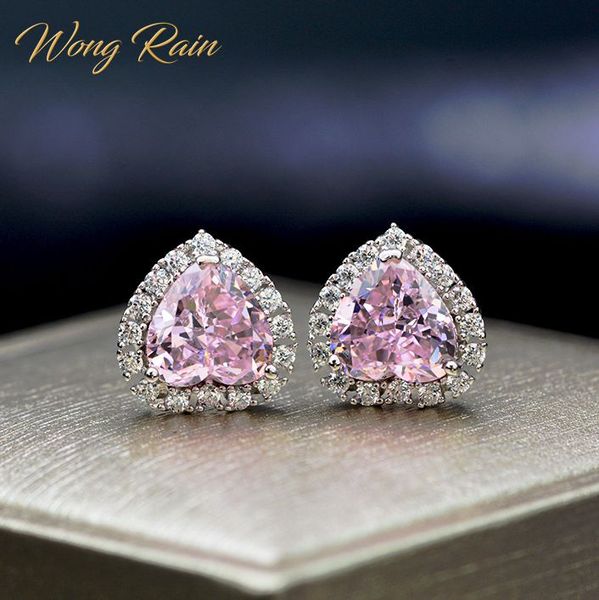 wong rain 100% 925 sterling silver 5 ct heart created moissanite sapphire gemstone earrings ear studs fine jewelry wholesale, Golden;silver
wong rain 100% 925 sterling silver 5 ct heart created moissanite sapphire gemstone earrings ear studs fine jewelry wholesale, Golden;silver