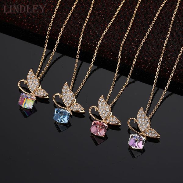 lindley gold butterfly austrian crystal dangle necklace for women pendants luxury micro-wax inlaid cz zircon collar jewelry gift, Silver
lindley gold butterfly austrian crystal dangle necklace for women pendants luxury micro-wax inlaid cz zircon collar jewelry gift, Silver