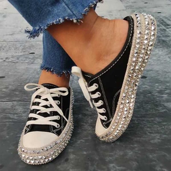 women flats casual shoes woman flat lace up plus size shoe bling shiny crystal slides chaussures femme zapatos mujer sapato d212, Black
women flats casual shoes woman flat lace up plus size shoe bling shiny crystal slides chaussures femme zapatos mujer sapato d212, Black