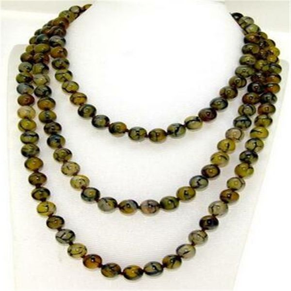 35 pouces veines jaunes dragon agate collier 8mm perles rondes brin de pierres précieuses, Silver
35 pouces veines jaunes dragon agate collier 8mm perles rondes brin de pierres précieuses, Silver