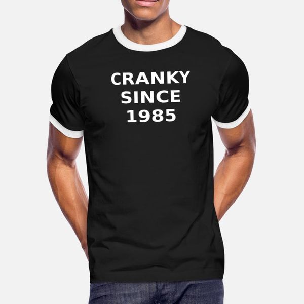 cranky since 1985 t shirt men customize tee shirt size s-3xl cool anti-wrinkle humor spring autumn family shirt, White;black
cranky since 1985 t shirt men customize tee shirt size s-3xl cool anti-wrinkle humor spring autumn family shirt, White;black