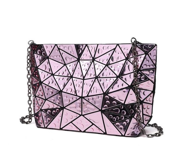 2020 New Water Drop Geometric Womens Bag Rhombus Chain Shoulder Messenger Bag Casual Folding Laser Small Bag Generationok