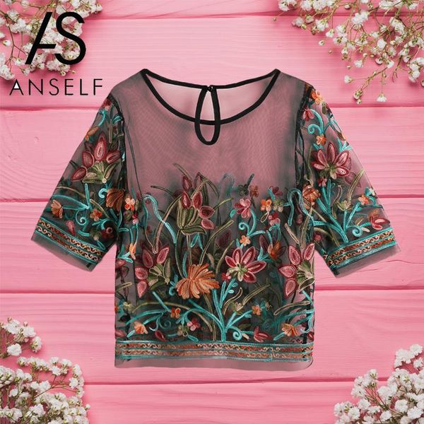 anself blouse shirt women see through transparent mesh floral embroidered half sleeve sheer plus size shirt black, White
anself blouse shirt women see through transparent mesh floral embroidered half sleeve sheer plus size shirt black, White