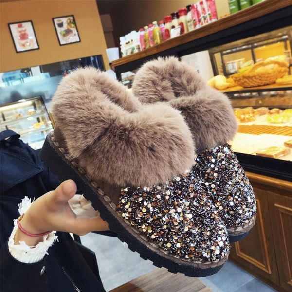 women winter warm boots antiskid outsole lady snow boots shiny brand fashion style easy wear hairy ankle plus, Black
women winter warm boots antiskid outsole lady snow boots shiny brand fashion style easy wear hairy ankle plus, Black