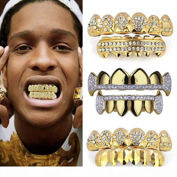 18k real gold punk hiphop cz zircon poker letters vampire teeth fang grillz diamond grills braces tooth cap rapper jewelry for cosplay party, Black
18k real gold punk hiphop cz zircon poker letters vampire teeth fang grillz diamond grills braces tooth cap rapper jewelry for cosplay party, Black