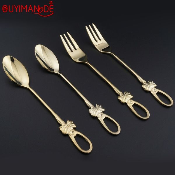 other dinnerware 5pc exquisite gold-plated butterfly spoon fork stainless steel cutlery set coffee fruit
other dinnerware 5pc exquisite gold-plated butterfly spoon fork stainless steel cutlery set coffee fruit