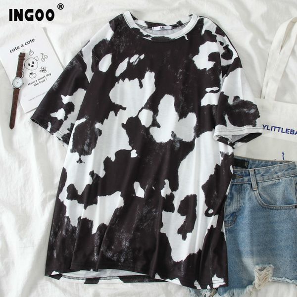 ingoo casual summer short sleeve t-shirt women fashion ulzzang dyeing print streetwear loose female t-shirt tee plus size, White
ingoo casual summer short sleeve t-shirt women fashion ulzzang dyeing print streetwear loose female t-shirt tee plus size, White