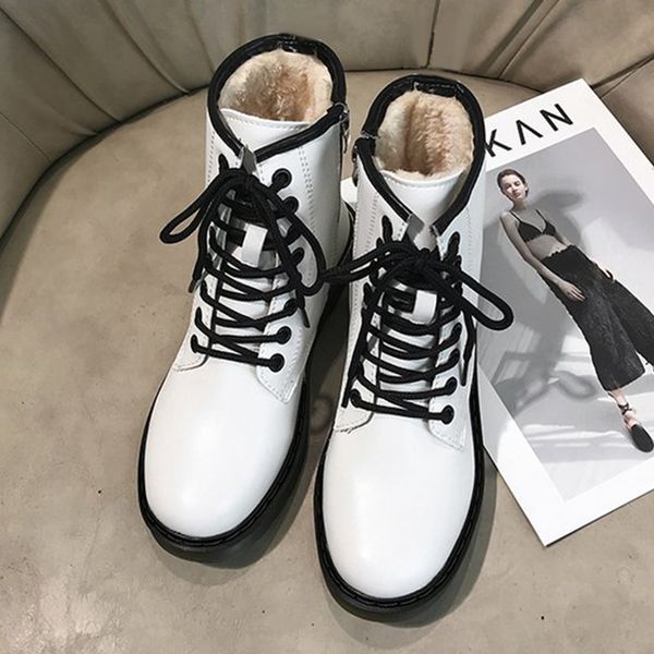 women winter boots ankle boots fur warm plush lace-up black white booties rubber zipper female footwear
women winter boots ankle boots fur warm plush lace-up black white booties rubber zipper female footwear
