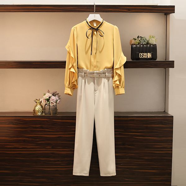 plus size women's casual 2 piece set fall 2020 fashion personality two piece set loose long sleeve shirt and pants, Gray
plus size women's casual 2 piece set fall 2020 fashion personality two piece set loose long sleeve shirt and pants, Gray