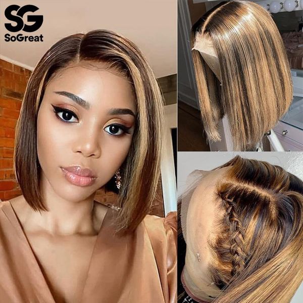 highlight lace front human hair wigs colored ombre brown #1/27 straight brazilian short bob wig full hd frontal highlight wig, Black;brown
highlight lace front human hair wigs colored ombre brown #1/27 straight brazilian short bob wig full hd frontal highlight wig, Black;brown