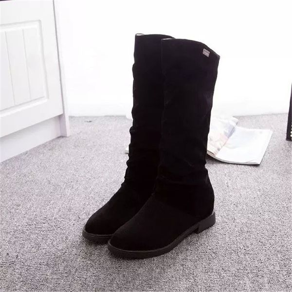 2020 winter new boots suede warm flat female comfort solid color round head warm boots, Black
2020 winter new boots suede warm flat female comfort solid color round head warm boots, Black