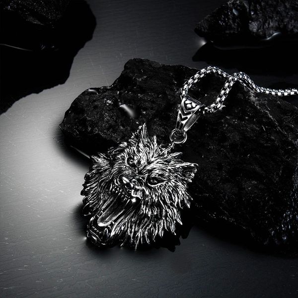 chain necklaces men wolf head pendant male necklace jewelry on the neck stainless steel punk men's necklaces statement for man, Silver
chain necklaces men wolf head pendant male necklace jewelry on the neck stainless steel punk men's necklaces statement for man, Silver