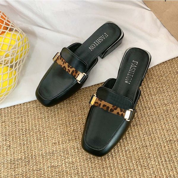 trendy casual mules women 2020 new summer leopard slippers women shoes slides party elegant square toe mid heels ladies slippers, Black
trendy casual mules women 2020 new summer leopard slippers women shoes slides party elegant square toe mid heels ladies slippers, Black