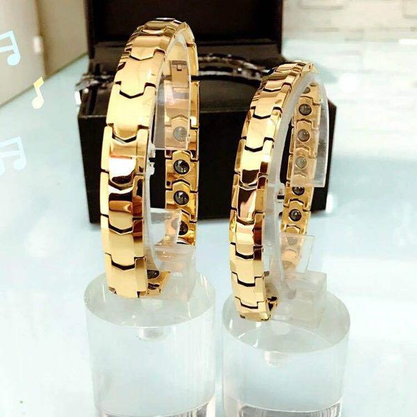 gold tungsten steel men women bracelet health balance with energy magnetic stone inlay couple bracelet jewelry pulseras hombre, Black
gold tungsten steel men women bracelet health balance with energy magnetic stone inlay couple bracelet jewelry pulseras hombre, Black