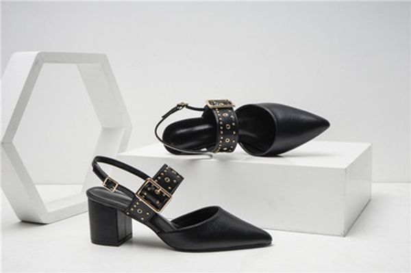 2020 explosion models european and american rivets pointed buckle thick square high heel women cool shoes, Black
2020 explosion models european and american rivets pointed buckle thick square high heel women cool shoes, Black