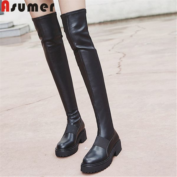 asumer big size 34-43 fashion over the knee boots women round toe slip on genuine leather boots slim platform ladiesboots 2020, Black
asumer big size 34-43 fashion over the knee boots women round toe slip on genuine leather boots slim platform ladiesboots 2020, Black