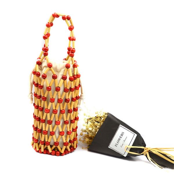 new retro fashion mahogany beads woven bucket portable small bag dinner shoulder messenger bag mobile phone storage
new retro fashion mahogany beads woven bucket portable small bag dinner shoulder messenger bag mobile phone storage