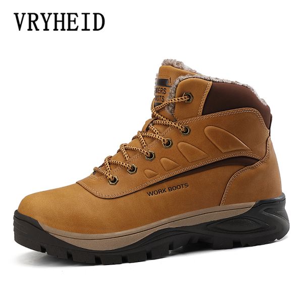 vryheid brand winter men boots plush warm men snow boots waterproof lace up work motorcycle fashion ankle shoes, Black
vryheid brand winter men boots plush warm men snow boots waterproof lace up work motorcycle fashion ankle shoes, Black