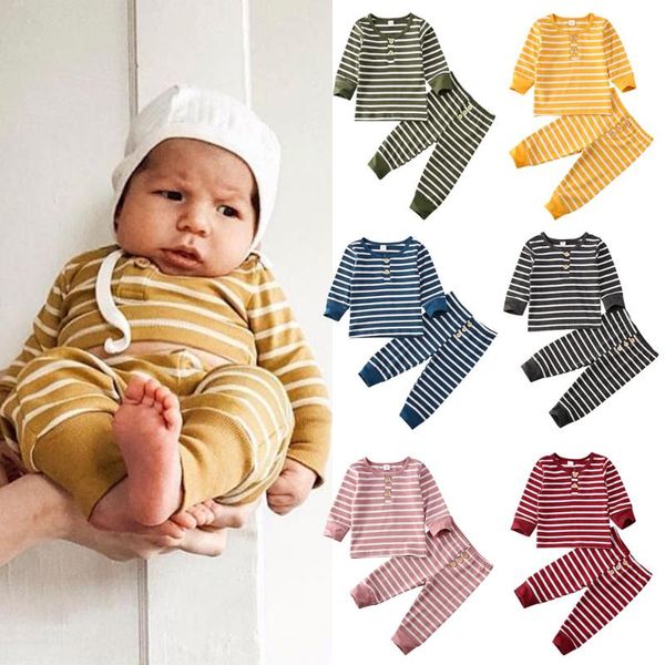 2pcs soft cotton newborn baby clothes set autumn winter long sleeve striped button pullover t-shirt+pants leggings outfits, White
2pcs soft cotton newborn baby clothes set autumn winter long sleeve striped button pullover t-shirt+pants leggings outfits, White