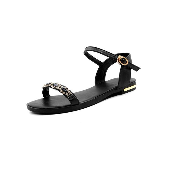 plus size 34-46 new genuine leather sandals women shoes fashion flat sandals cow leather summer rhinestone ladies shoes, Black
plus size 34-46 new genuine leather sandals women shoes fashion flat sandals cow leather summer rhinestone ladies shoes, Black