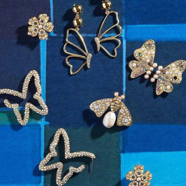 fashion pearl rhinestone butterfly earrings korea style statement insect bees stud earrings for women jewelry accessories, Golden;silver
fashion pearl rhinestone butterfly earrings korea style statement insect bees stud earrings for women jewelry accessories, Golden;silver