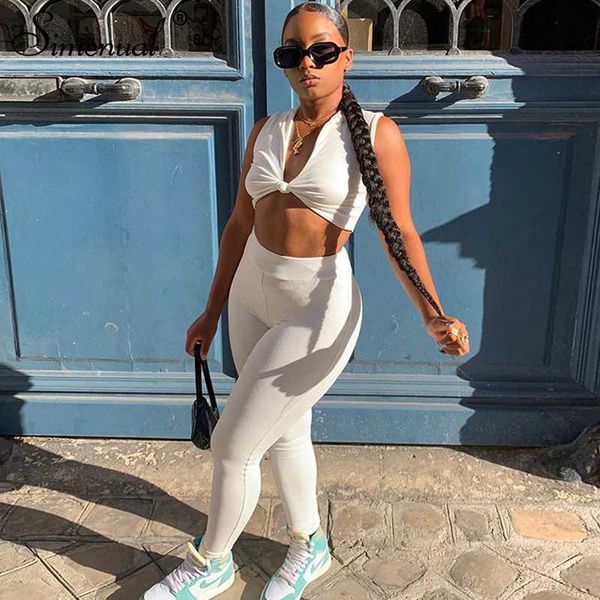 simenual sporty active wear workout casual matching sets women v neck sleeveless bodycon crop and leggins two piece outfits, Gray
simenual sporty active wear workout casual matching sets women v neck sleeveless bodycon crop and leggins two piece outfits, Gray