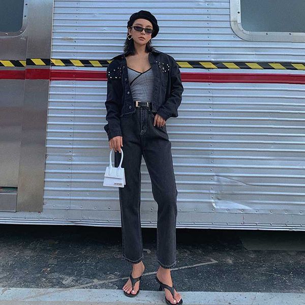 2020 new fashion women's clothing high-waist jeans autumn versatile loose straight pants nine pants, Blue
2020 new fashion women's clothing high-waist jeans autumn versatile loose straight pants nine pants, Blue