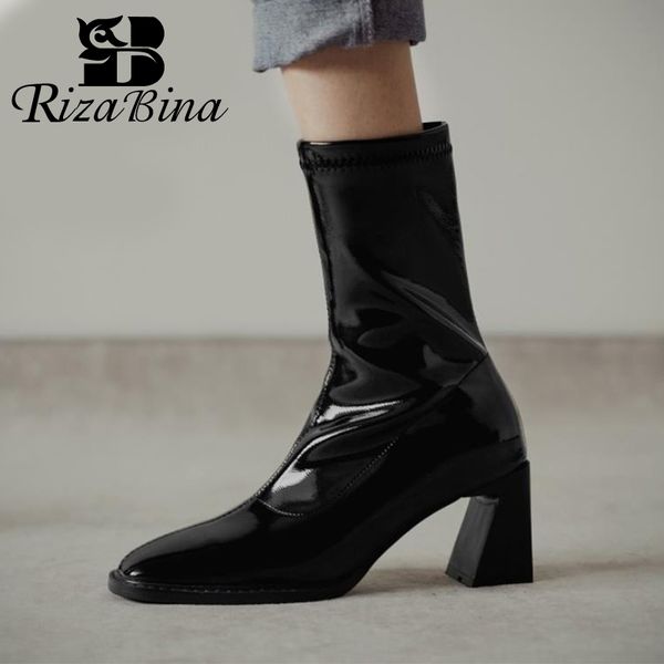 rizabina women winter warm shoes fashion half short boots women high heel shoes zipper footwear size 33-40, Black
rizabina women winter warm shoes fashion half short boots women high heel shoes zipper footwear size 33-40, Black