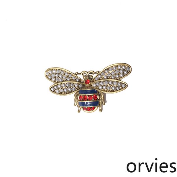 2020 europe and america export fashion accessories copper retro pearl double wings little bee red blue diamond brooch1, Gray
2020 europe and america export fashion accessories copper retro pearl double wings little bee red blue diamond brooch1, Gray