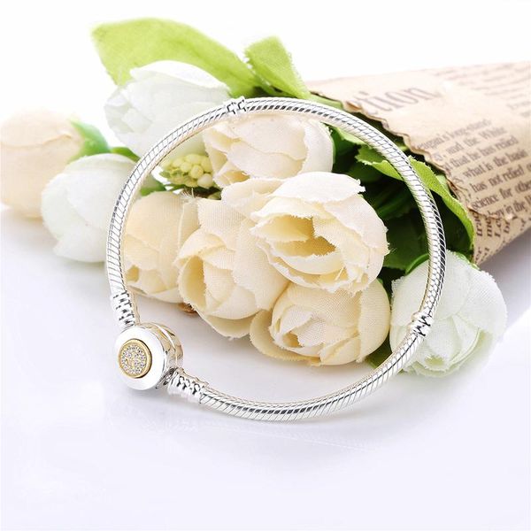 real 925 sterling silver momemts two-tone signature snake chain pan bracelet bangle fit european charm bracelets women jewelry, Golden;silver
real 925 sterling silver momemts two-tone signature snake chain pan bracelet bangle fit european charm bracelets women jewelry, Golden;silver