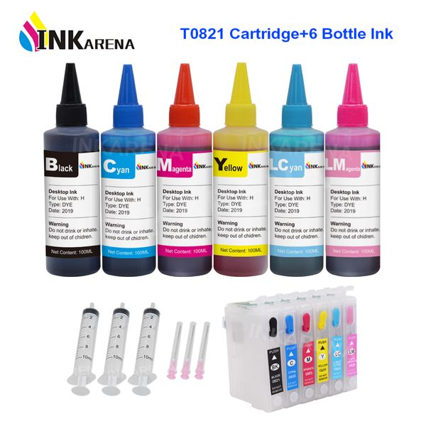 ink cartridges inkarena 100ml printer refill kit + 82 82n t0821 cartridge for stylus po 1410 t50 r290 r295 r390 rx590 rx610
ink cartridges inkarena 100ml printer refill kit + 82 82n t0821 cartridge for stylus po 1410 t50 r290 r295 r390 rx590 rx610