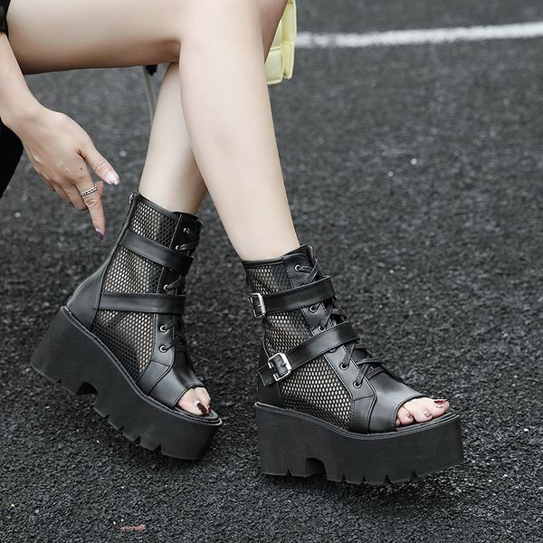 ankle boots women ladies fashion girls mesh rome peep toe sandals boots woman casual open toe high heels summer ljb178, Black
ankle boots women ladies fashion girls mesh rome peep toe sandals boots woman casual open toe high heels summer ljb178, Black