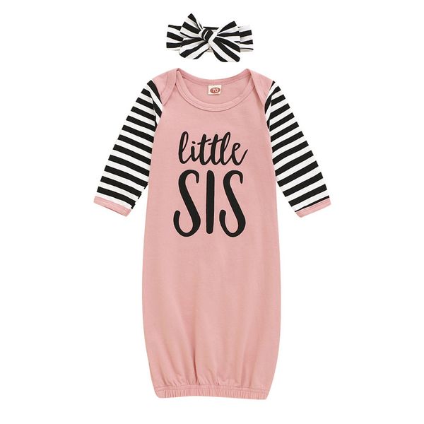 newborn baby sleeping bags letter printed bebe pajamas infant baby clothes little sister cartoon striped sleepwear with headband 060808
newborn baby sleeping bags letter printed bebe pajamas infant baby clothes little sister cartoon striped sleepwear with headband 060808