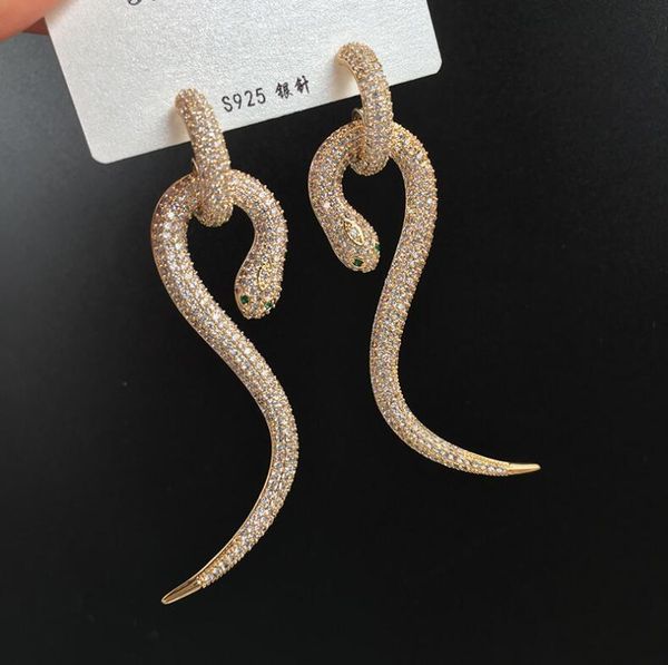 2018 europe and the united states big brand creative exaggerated snake earrings micro-inlaid zircon atmosphere tide people wild net red earr, Golden;silver
2018 europe and the united states big brand creative exaggerated snake earrings micro-inlaid zircon atmosphere tide people wild net red earr, Golden;silver