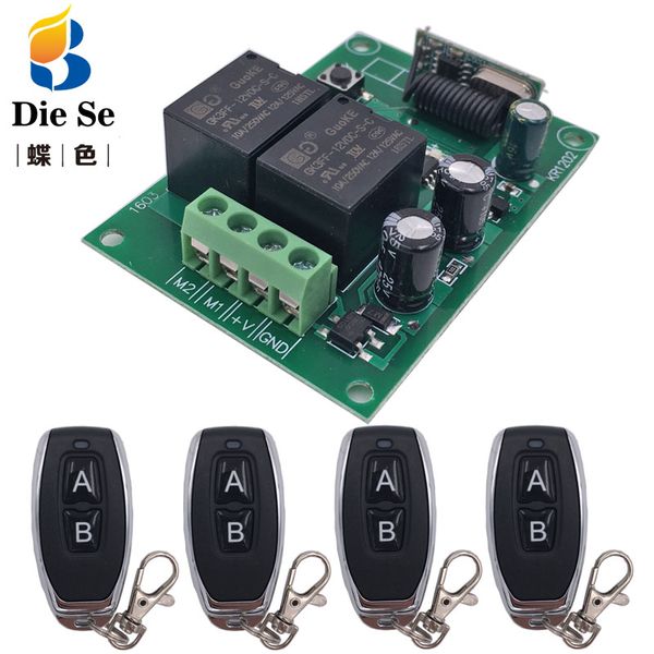 remote control 433mhz dc 12v 2ch rf relay receiver and transmitter for garage remote control and change motor positive negative
remote control 433mhz dc 12v 2ch rf relay receiver and transmitter for garage remote control and change motor positive negative
