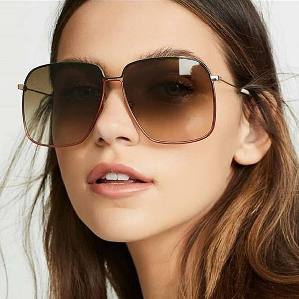 sunglasses big metal frame oversized sun glasses for women vintage colorful mirrors brand designer female eyewear uv400, White;black
sunglasses big metal frame oversized sun glasses for women vintage colorful mirrors brand designer female eyewear uv400, White;black