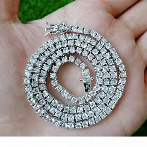16 18 20 22 24 inches 3mm iced out chains necklaces fow men women luxury designer bling diamond necklace gold silver tennis chain jewlery
16 18 20 22 24 inches 3mm iced out chains necklaces fow men women luxury designer bling diamond necklace gold silver tennis chain jewlery
