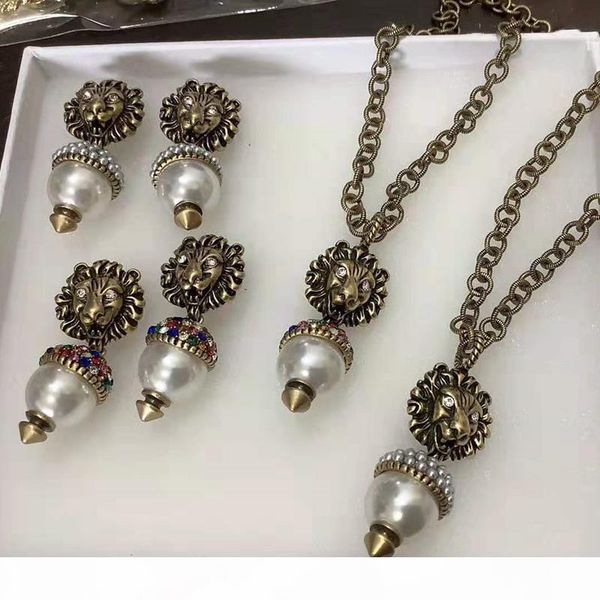 europe and america new fashion trendy women necklace gold plated lion head pendant necklace earrings for girls women nice gift, Silver
europe and america new fashion trendy women necklace gold plated lion head pendant necklace earrings for girls women nice gift, Silver