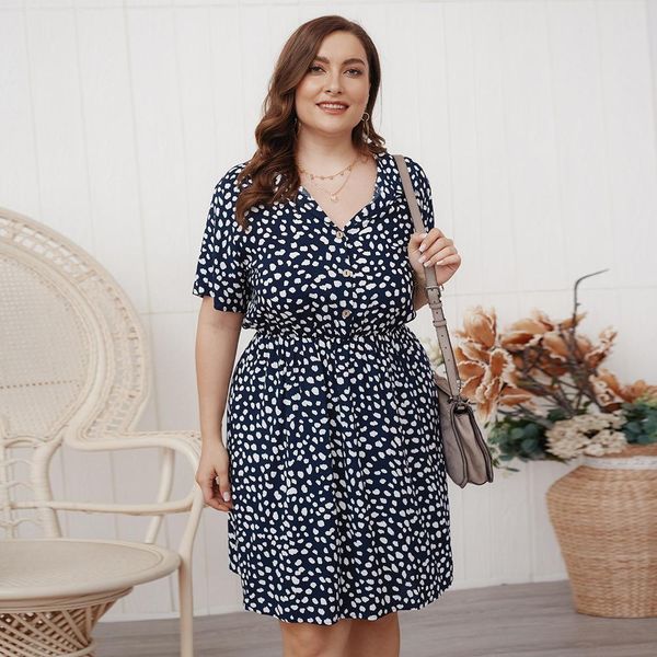 summer plus size 3xl 4xl women dress short sleeve printed blue turn-down collar buttons party elegant chiffon dresses vestidos, Black;gray
summer plus size 3xl 4xl women dress short sleeve printed blue turn-down collar buttons party elegant chiffon dresses vestidos, Black;gray