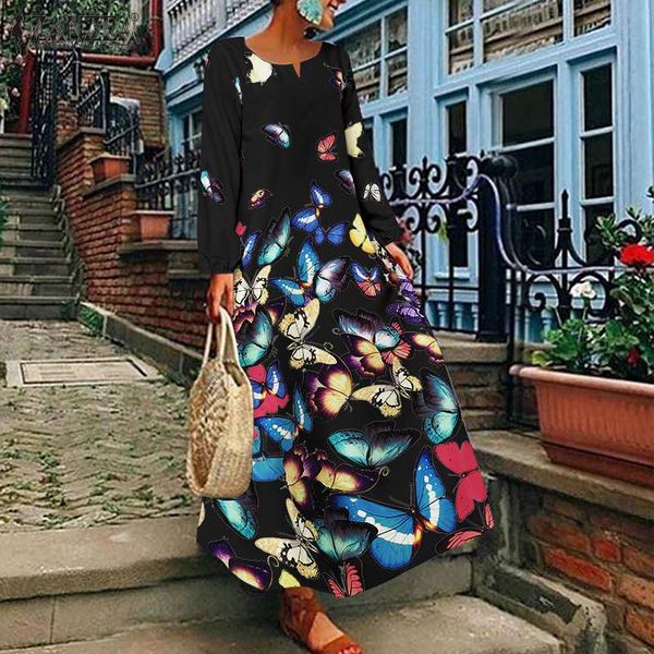 2020 autumn butterfly printed sundress zanzea women long sleeve dress vintage bohemian party kaftan female robe plus size 5xl, Black;gray
2020 autumn butterfly printed sundress zanzea women long sleeve dress vintage bohemian party kaftan female robe plus size 5xl, Black;gray