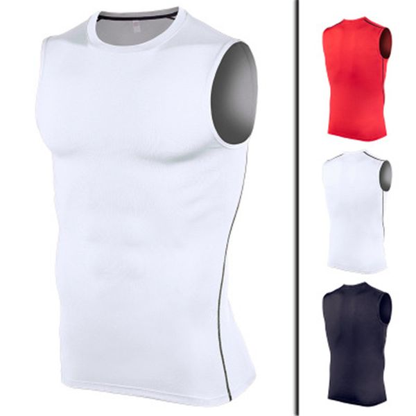 2019 new sports vest men's sportswear stretch tights fitness clothes gym training running quick-drying basketball football jogger vest, White;black
2019 new sports vest men's sportswear stretch tights fitness clothes gym training running quick-drying basketball football jogger vest, White;black