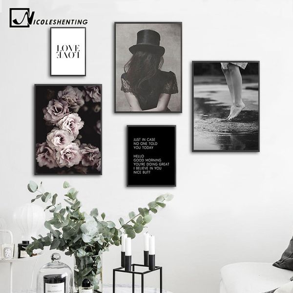 scandinavian girl canvas painting nordic poster black white flower pop art print decoration wall picture for living room decor
scandinavian girl canvas painting nordic poster black white flower pop art print decoration wall picture for living room decor