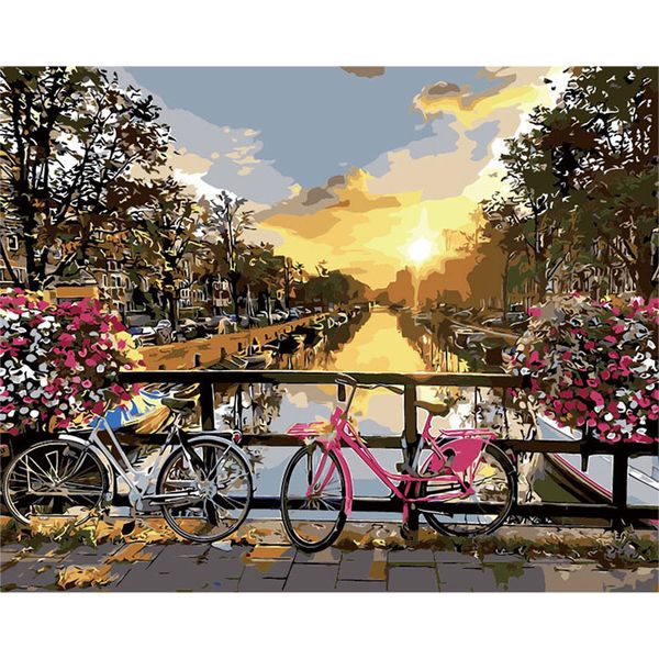 16x20'' frameless colorful bicycle on bridge paint by numbers diy canvas oil painting for adults
16x20'' frameless colorful bicycle on bridge paint by numbers diy canvas oil painting for adults