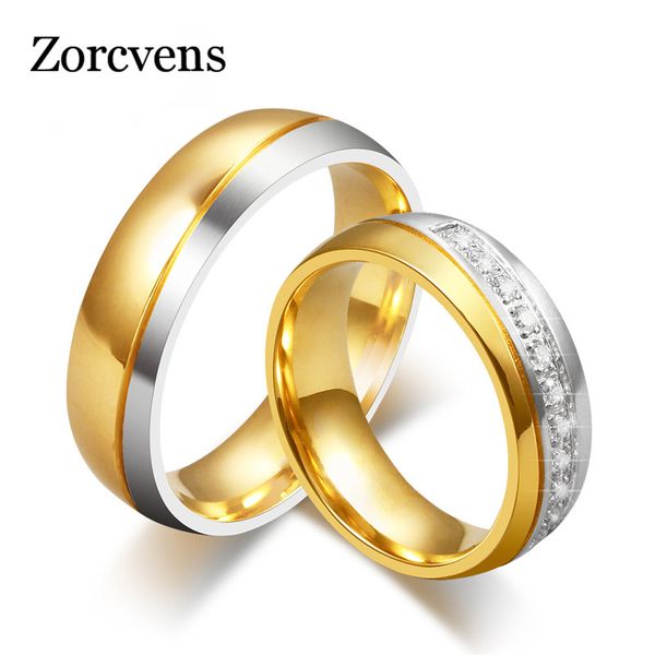 zorcvens new fashion gold-color crystal 316l stainless steel wedding ring for women and men, Golden;silver
zorcvens new fashion gold-color crystal 316l stainless steel wedding ring for women and men, Golden;silver
