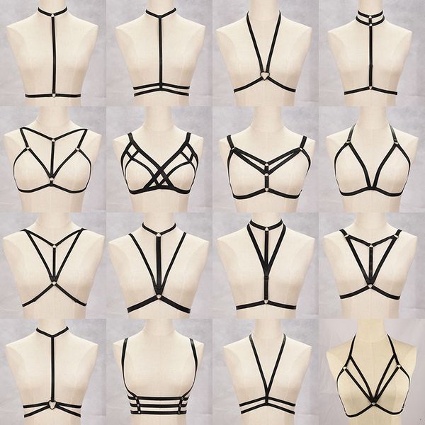 polyester bangdaer harness lingerie women fetish crop bodysuit harajuku gothic body cage bra rave festival bralette harness, Black;white
polyester bangdaer harness lingerie women fetish crop bodysuit harajuku gothic body cage bra rave festival bralette harness, Black;white