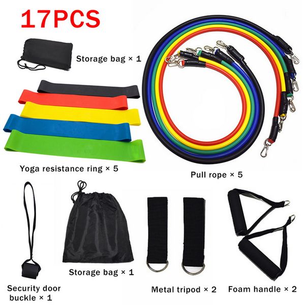 17pcs/set latex resistance bands gym door anchor ankle straps with bag kit set yoga exercise fitness band rubber loop tube bands
17pcs/set latex resistance bands gym door anchor ankle straps with bag kit set yoga exercise fitness band rubber loop tube bands